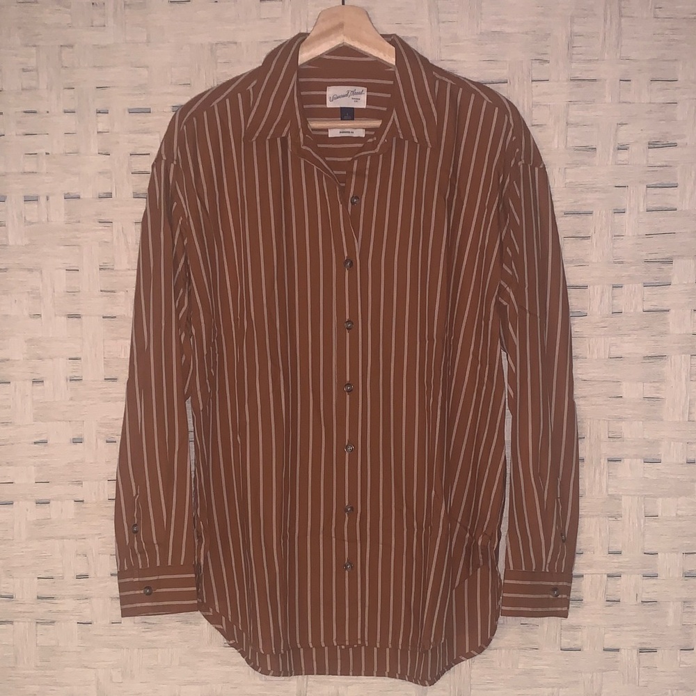 Universal Thread Nwot Oversized Button-Down Strip… - image 1